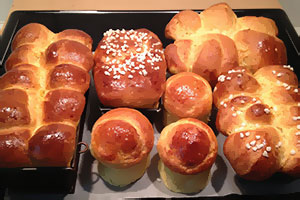 brioche fourrée aux fruits