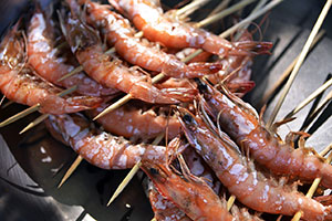 brochette de crevettes