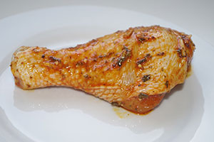 poulet cuisse viande cuit à l'eau