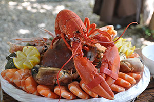 fruits de mer cuits surgelés