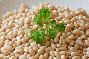 haricots blancs en boîte égouttés