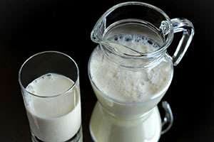 lait 2ème âge reconstitué à l'eau faiblement minéralisée