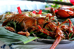 langouste cuite à l'eau