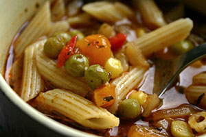 soupe minestrone préemballée à réchauffer