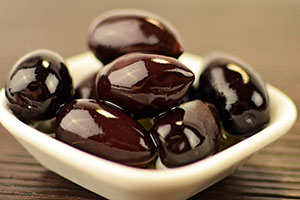 olive noire à l'huile à la grecque