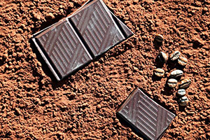 poudre cacaotée ou au chocolat sucrée pour boisson enrichie en vitamines et minéraux