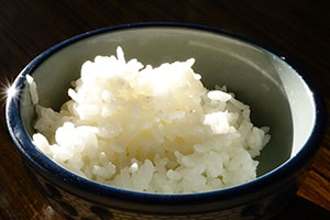 riz blanc cuit non salé