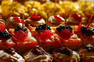 toasts ou canapés salés garnitures diverses