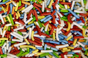 vermicelles multicolores