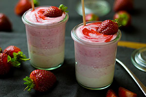 yaourt aux fruits sucré enrichi en vitamine d